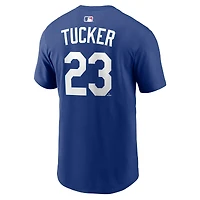 T-shirt Nike Kyle Tucker Royal Los Angeles Dodgers pour homme, avec nom et numéro