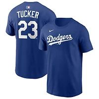 Men's Nike Kyle Tucker Royal Los Angeles Dodgers Name & Number T-Shirt