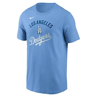 T-shirt Nike bleu clair pour homme, Early Innings Stack, Los Angeles Dodgers