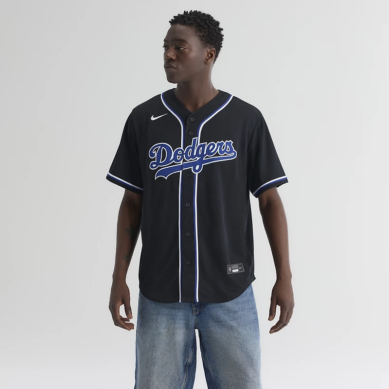 Men's Nike Los Angeles Dodgers Fashion Black Out Jersey