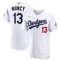 Maillot authentique Nike Max Muncy blanc Los Angeles Dodgers Collection Or 2026 pour homme