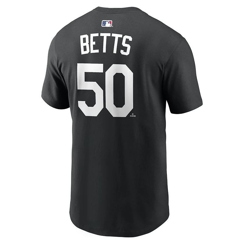 Men's Nike Mookie Betts Black Los Angeles Dodgers Name & Number T-Shirt
