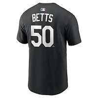 Men's Nike Mookie Betts Black Los Angeles Dodgers Name & Number T-Shirt