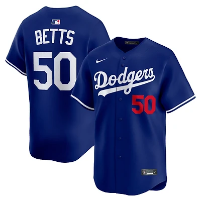 Maillot de joueur alternatif Nike Mookie Betts Royal Los Angeles Dodgers pour homme