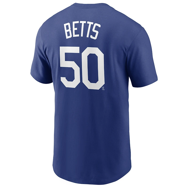 T-shirt Nike Mookie Betts Royal Los Angeles Dodgers avec nom et numéro pour homme