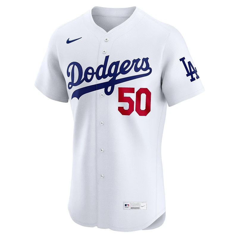 Men's Nike Mookie Betts White Los Angeles Dodgers Home Elite Player Jersey