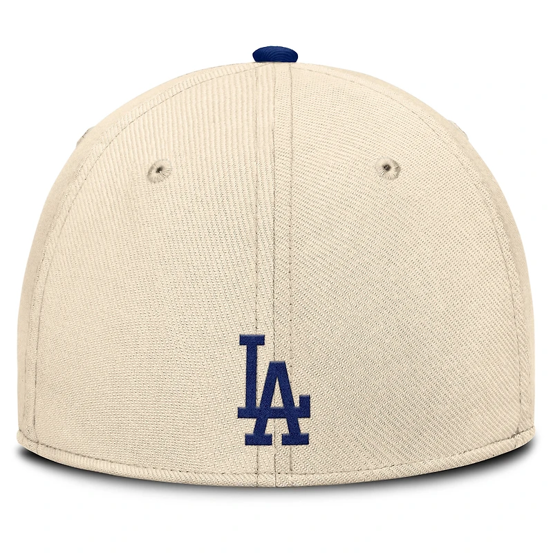 Men's Nike Natural/Royal Los Angeles Dodgers Statement Rise Performance Flex Hat