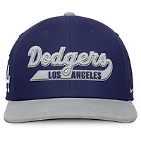 Casquette Nike Pro Performance Snapback bleu marine/gris pour homme des Los Angeles Dodgers
