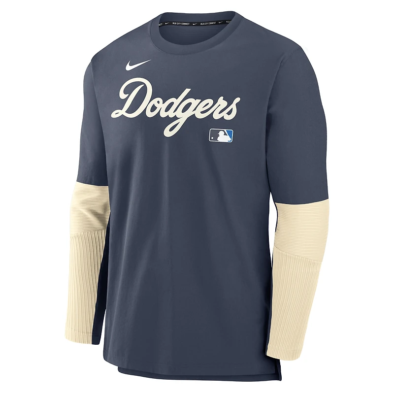 Men's Nike Navy Los Angeles Dodgers 2025 City Connect Authentic Collection Player Dri-FIT Lightweight Pullover