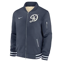 Men's Nike  Navy Los Angeles Dodgers Authentic Collection City Connect Full-Zip Bomber Jacket
