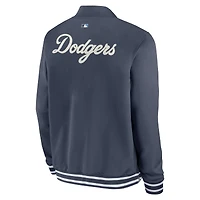 Men's Nike  Navy Los Angeles Dodgers Authentic Collection City Connect Full-Zip Bomber Jacket
