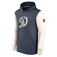 Men's Nike Navy Los Angeles Dodgers Authentic Collection City Connect Performance Pullover Hoodie
