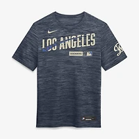 T-shirt Nike bleu marine Los Angeles Dodgers Authentic Collection City Connect Velocity Dri-FIT pour homme
