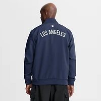 Veste bomber zippée décontractée Nike pour homme, collection Authentic Los Angeles Dodgers, bleu marine