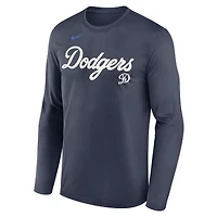 Men's Nike Navy Los Angeles Dodgers City Connect Legend Dri-FIT Long Sleeve T-Shirt
