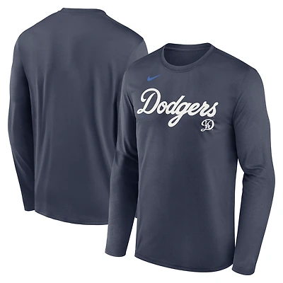 Men's Nike Navy Los Angeles Dodgers City Connect Legend Dri-FIT Long Sleeve T-Shirt