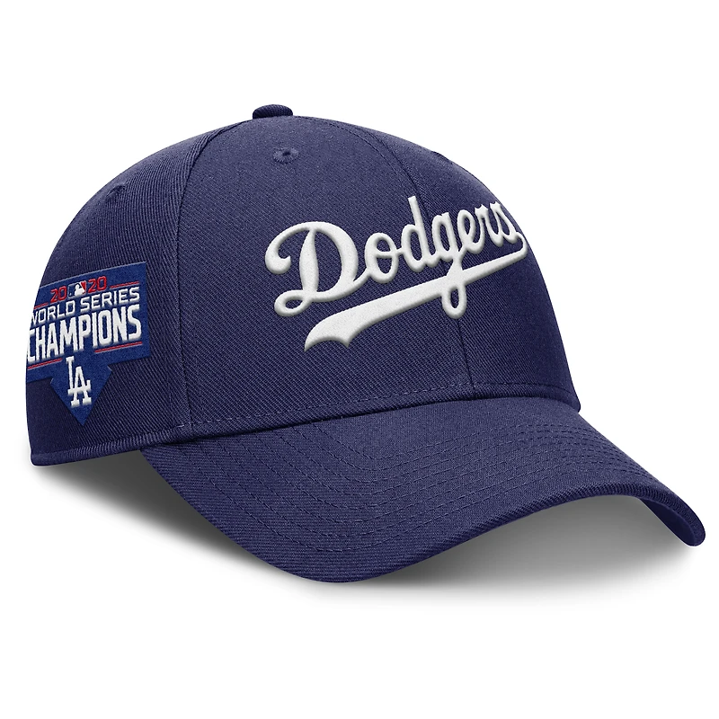 Casquette ajustable Nike Rise Gaberdine bleu marine pour homme des Los Angeles Dodgers