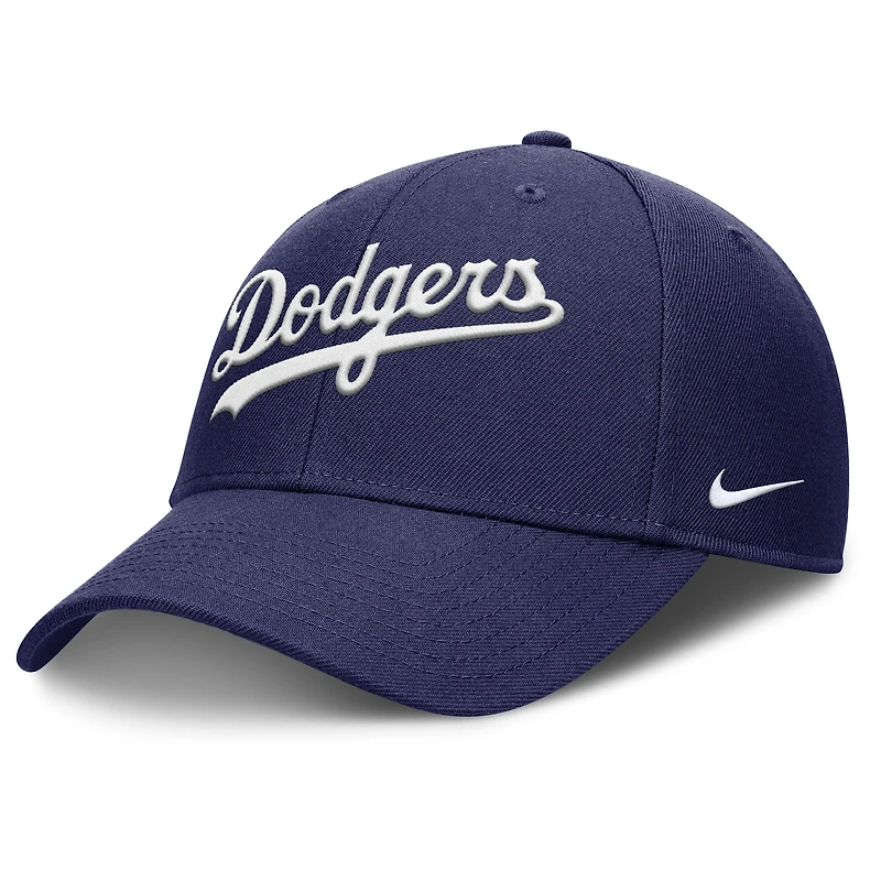 Casquette ajustable Nike Rise Gaberdine bleu marine pour homme des Los Angeles Dodgers