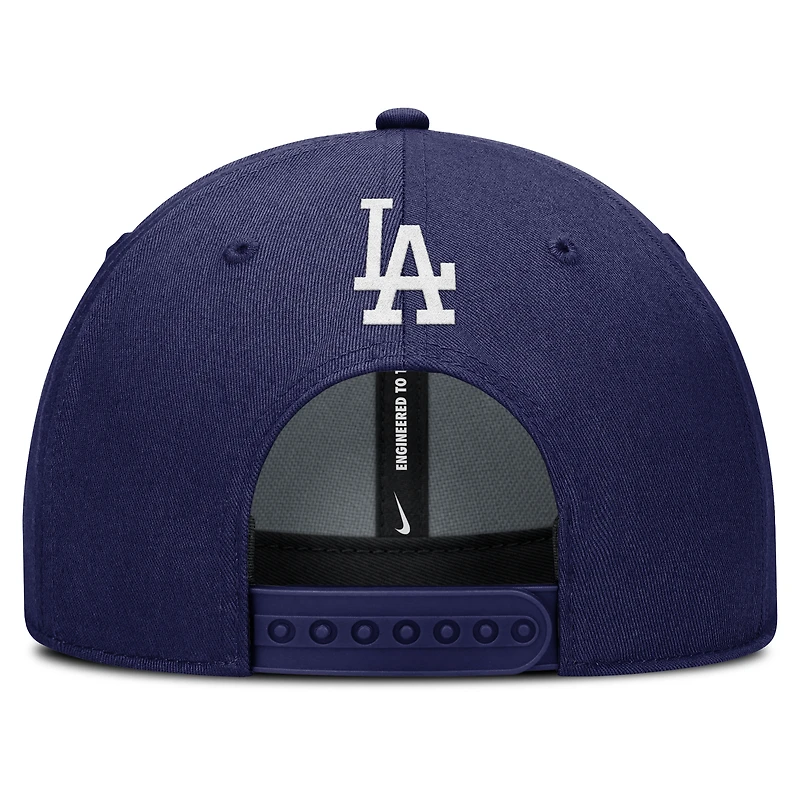 Casquette ajustable Nike Rise Gaberdine bleu marine pour homme des Los Angeles Dodgers