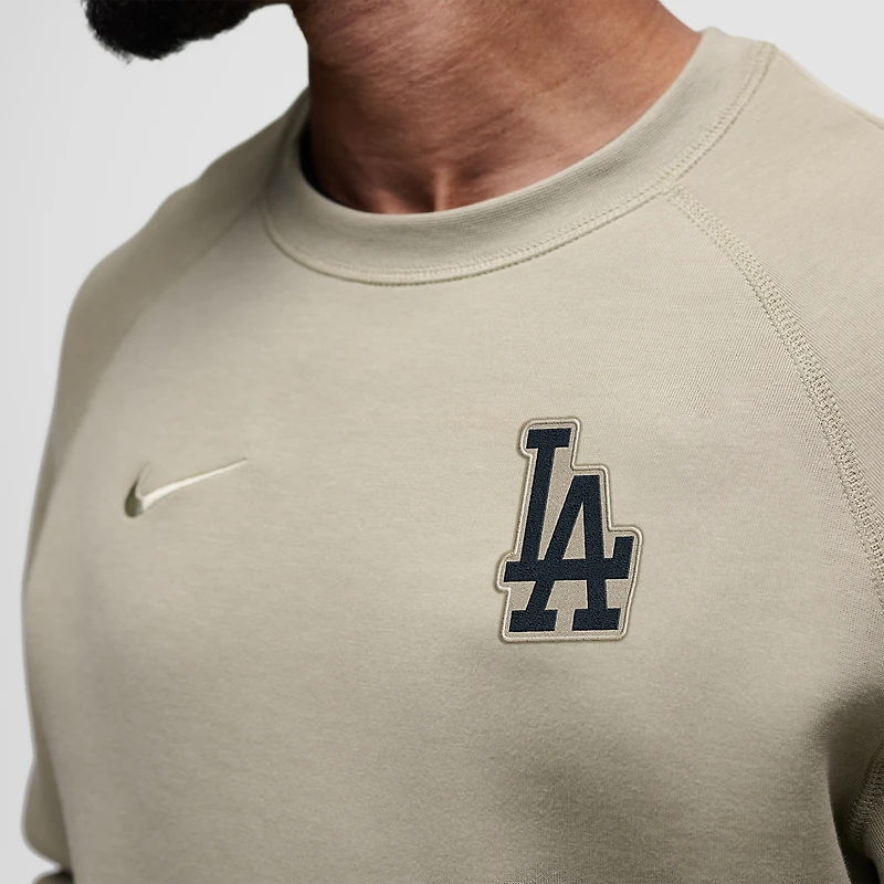 Men's Nike Olive Los Angeles Dodgers Tech Fleece Raglan Sweatshirt