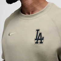 Men's Nike Olive Los Angeles Dodgers Tech Fleece Raglan Sweatshirt