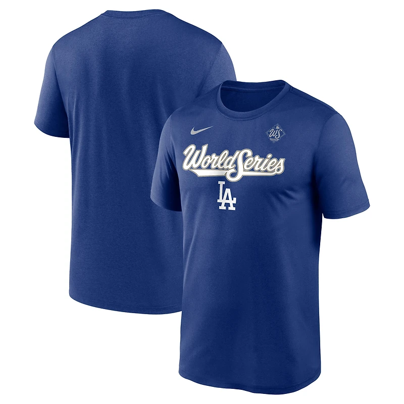T-shirt Nike Rush Blue pour homme, collection authentique des Los Angeles Dodgers 2025 World Series Legend