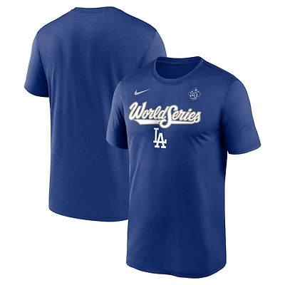 T-shirt Nike Rush Blue pour homme, collection authentique des Los Angeles Dodgers 2025 World Series Legend