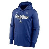 Men's Nike Royal Los Angeles Dodgers 2025 World Series Authentic Collection Therma Hoodie