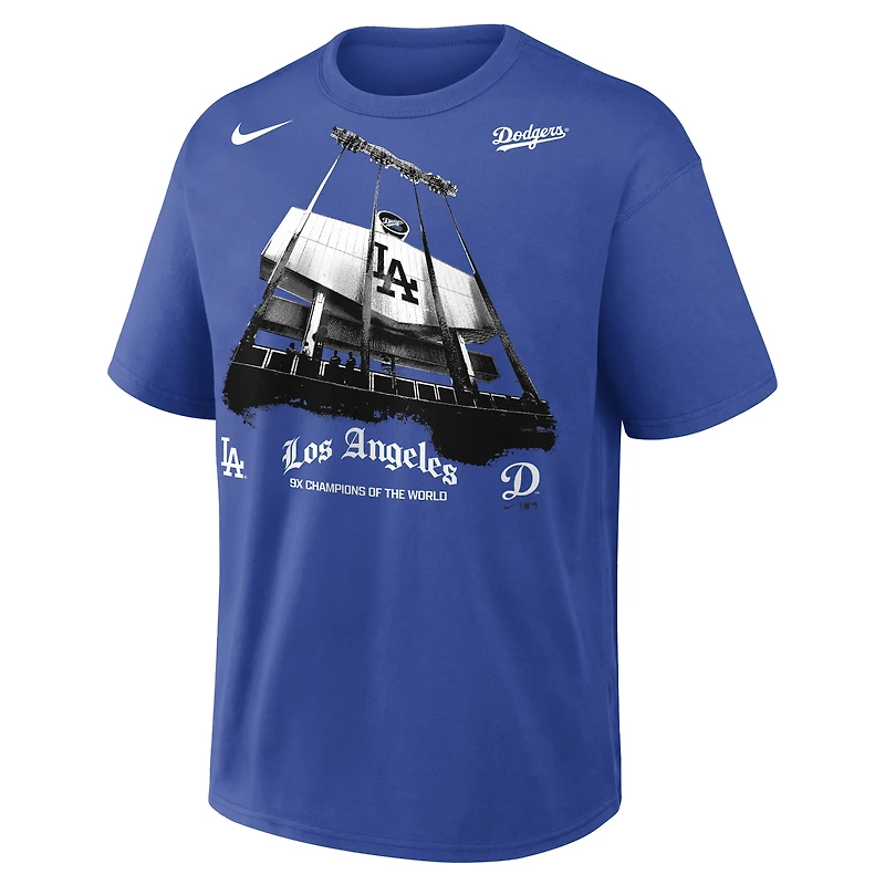 Men's Nike Royal Los Angeles Dodgers 9x Champions of the World Local Max90 T-Shirt
