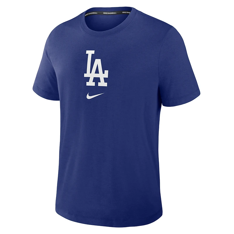 T-shirt Nike Royal Los Angeles Dodgers Authentic Collection Early Work Tri-Blend Dri-FIT pour homme