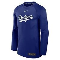 T-shirt à manches longues Nike Royal Los Angeles Dodgers Authentic Collection Game Time Raglan Dri-FIT pour homme