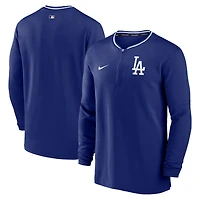 Haut Nike Royal Los Angeles Dodgers Authentic Collection Performance à demi-zip pour homme