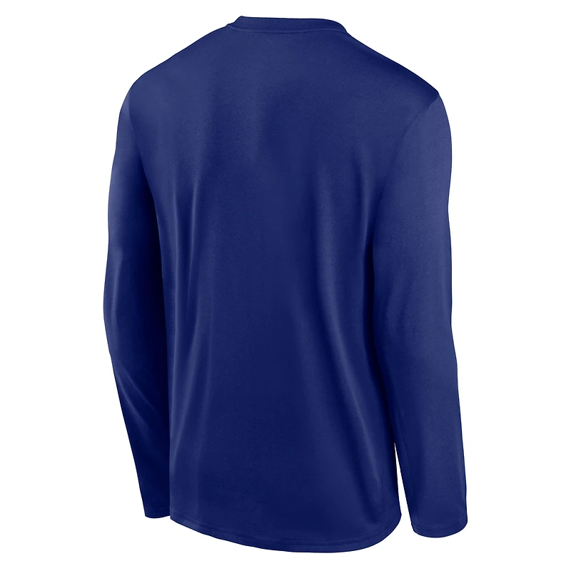 T-shirt à manches longues Nike Royal Los Angeles Dodgers Authentic Collection Performance pour homme