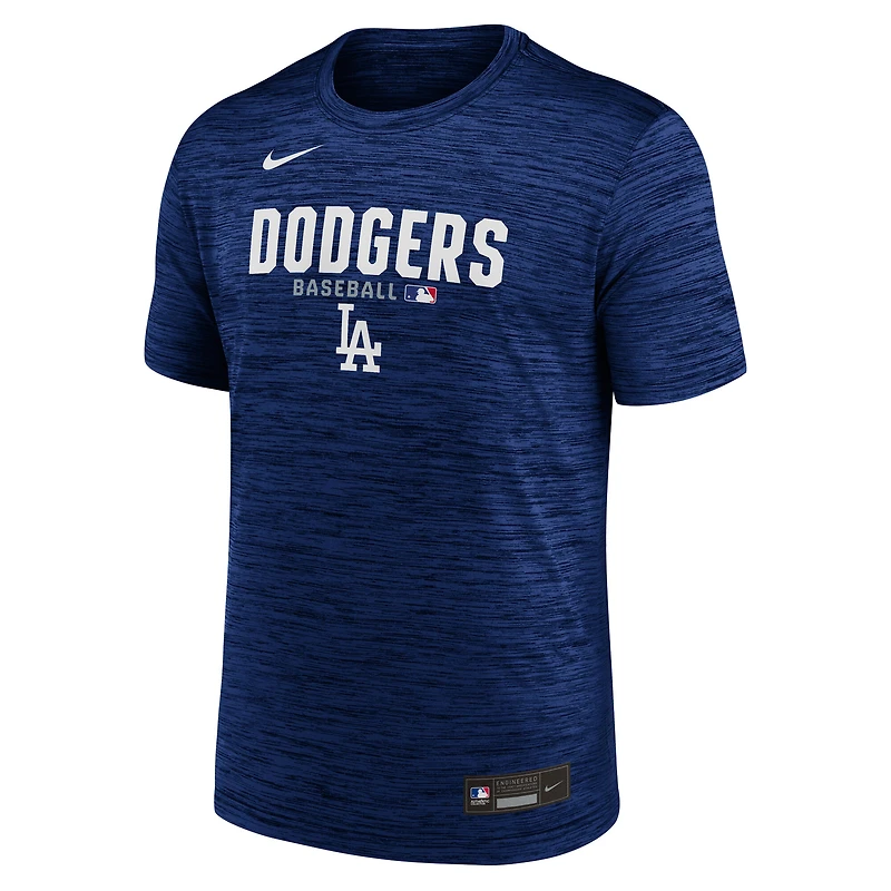 T-shirt Nike Royal Los Angeles Dodgers Authentic Collection Velocity Dri-FIT pour homme