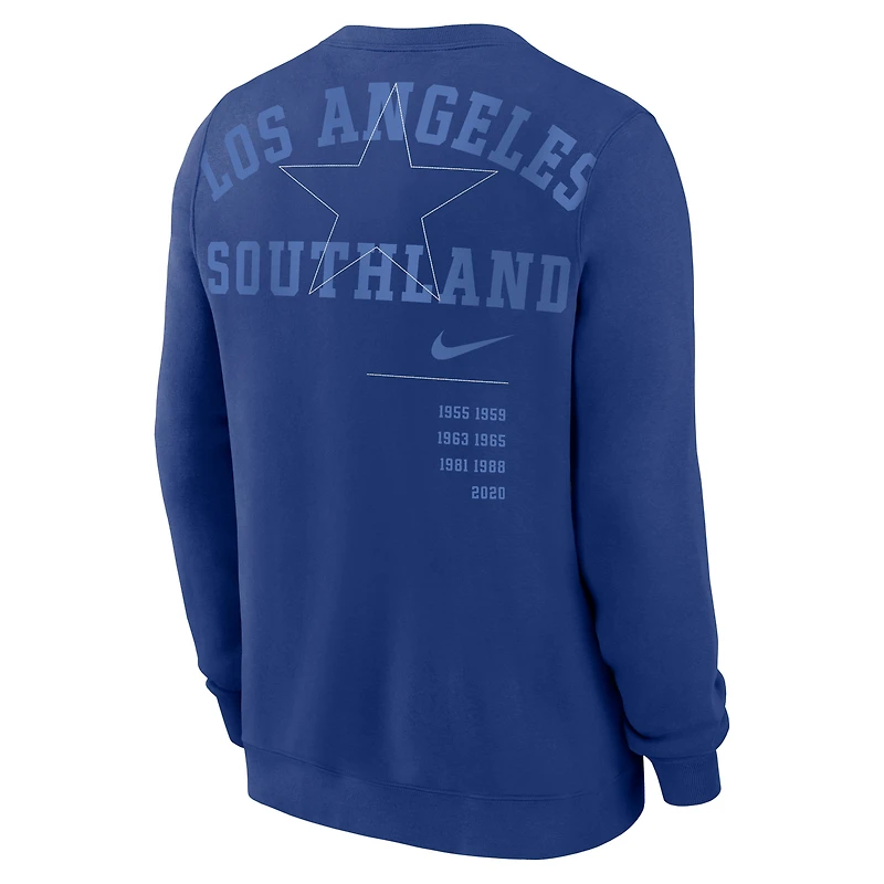Sweat-shirt à enfiler Nike Royal Los Angeles Dodgers Statement Ball Game Fleece pour homme
