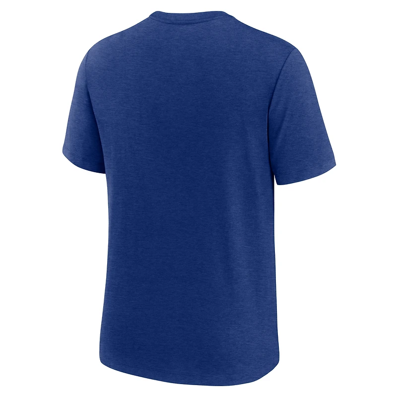 Men's Nike  Royal Los Angeles Dodgers Tri-Blend Logo T-Shirt