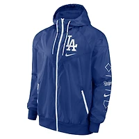 Men's Nike Royal Los Angeles Dodgers Windrunner Raglan Full-Zip Windbreaker