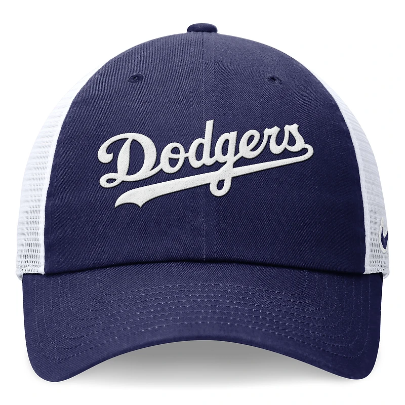 Casquette de camionneur ajustable Nike Royal Los Angeles Dodgers Wordmark pour homme