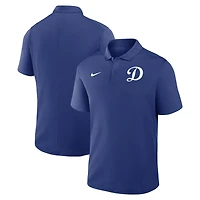 Polo Nike Rush Blue Los Angeles Dodgers Tertiary Victory Dri-FIT pour homme