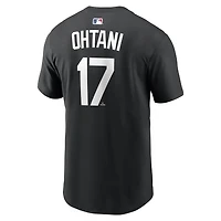 T-shirt Nike Shohei Ohtani noir pour homme, Los Angeles Dodgers, avec nom et numéro
