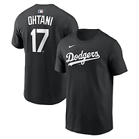 T-shirt Nike Shohei Ohtani noir pour homme, Los Angeles Dodgers, avec nom et numéro