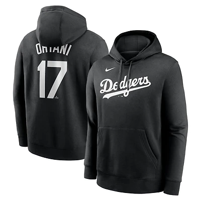Sweat à capuche Nike Shohei Ohtani noir pour homme avec nom et numéro de joueur des Dodgers Los Angeles