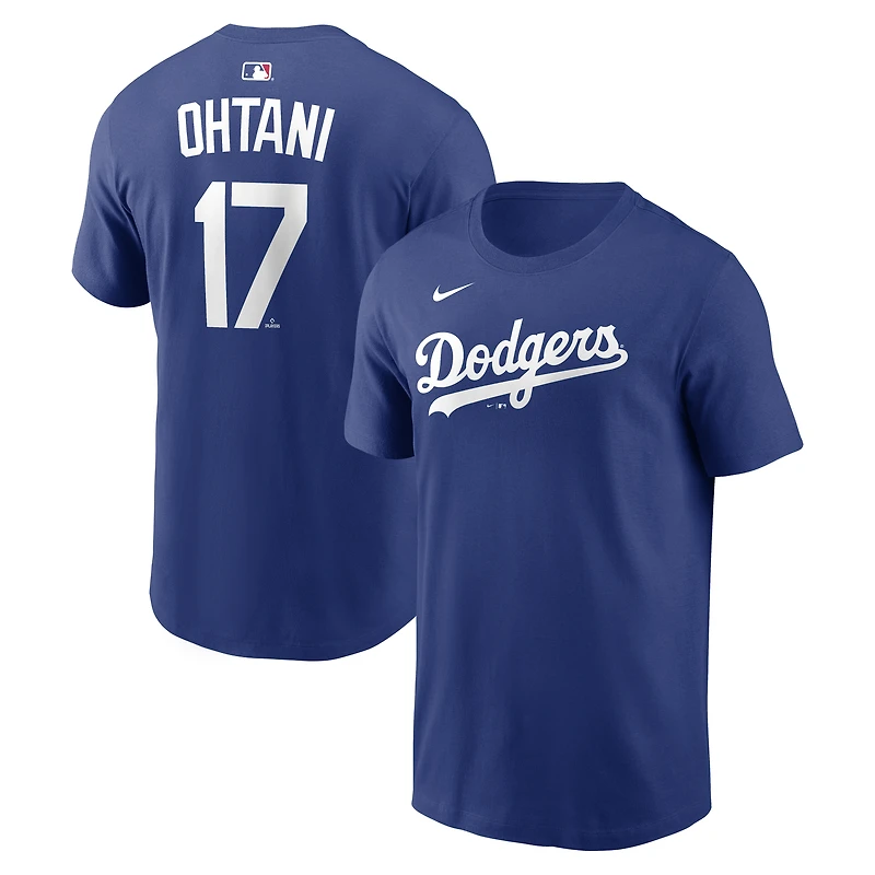 T-shirt domicile Nike Shohei Ohtani Royal Los Angeles Dodgers pour homme, nom et numéro