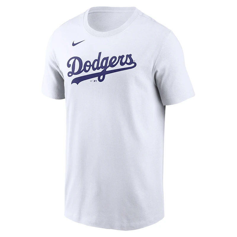 T-shirt Nike Shohei Ohtani pour homme, blanc, Los Angeles Dodgers 2024 Fuse Name & Number