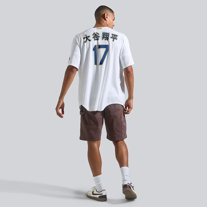 Men's Nike Shohei Ohtani White Los Angeles Dodgers 2026 Gold Collection Kanji Stadium Jersey