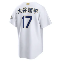 Maillot Nike Shohei Ohtani blanc Los Angeles Dodgers Collection Or 2026 Kanji Stadium pour homme