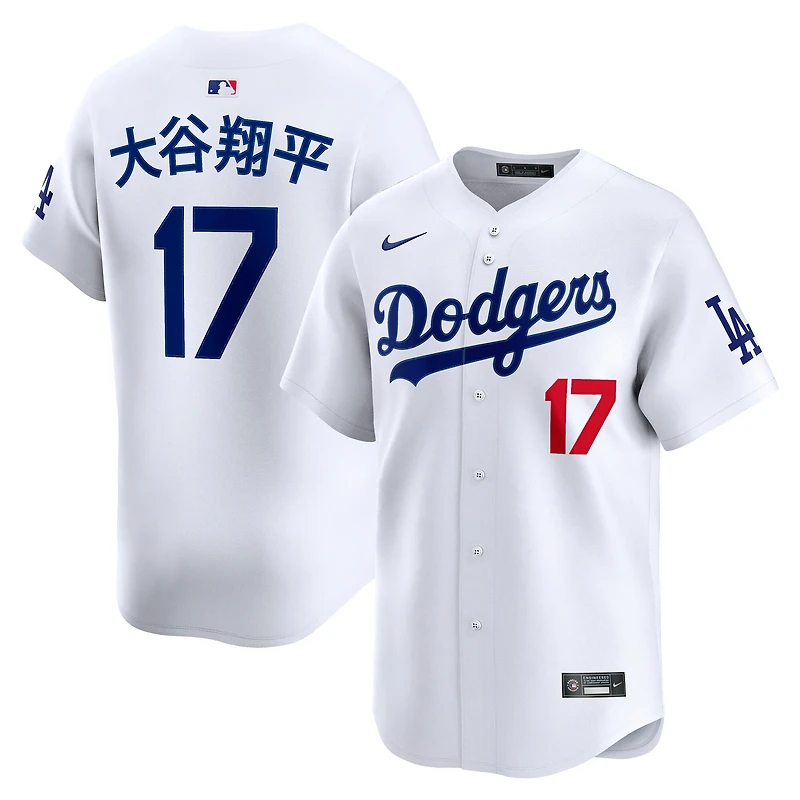 Maillot de joueur Nike Shohei Ohtani blanc Los Angeles Dodgers Home Limited Kanji pour homme