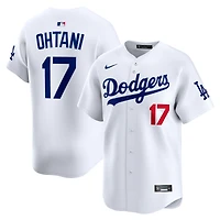 Maillot de joueur Nike Shohei Ohtani pour homme, blanc, édition limitée, domicile des Los Angeles Dodgers