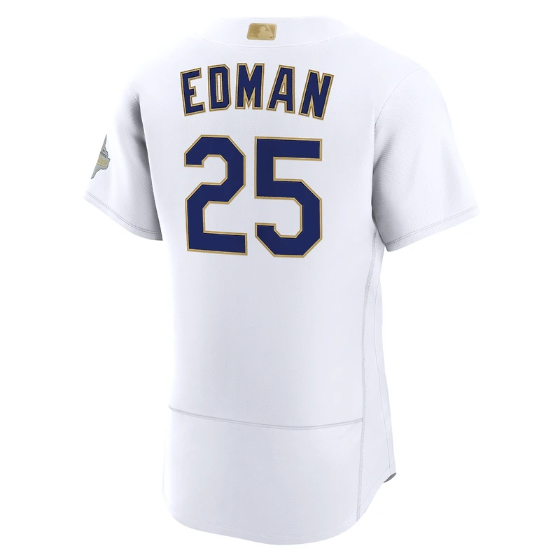 Men's Nike Tommy Edman White Los Angeles Dodgers 2026 Gold Collection Authentic Jersey