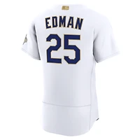 Men's Nike Tommy Edman White Los Angeles Dodgers 2026 Gold Collection Authentic Jersey